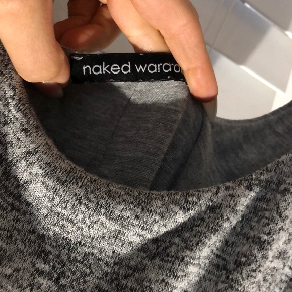 Naked Wardrobe Knit Midi tie waist wrap grey - Picture 3 of 5